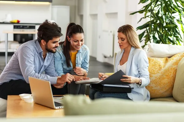 female real estate agent offers a home ownership