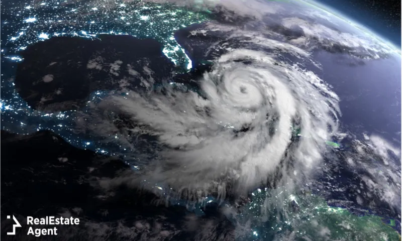 Hurricane as viewed from outer space