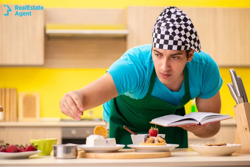 man cook preparing