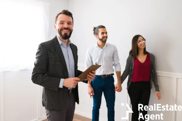 portrait handsome real estate agent