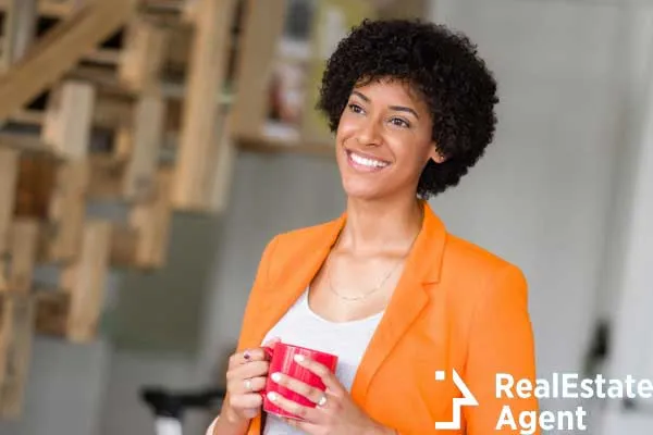 portrait young businesswoman office