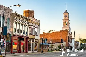 traditional main street of quaint usa