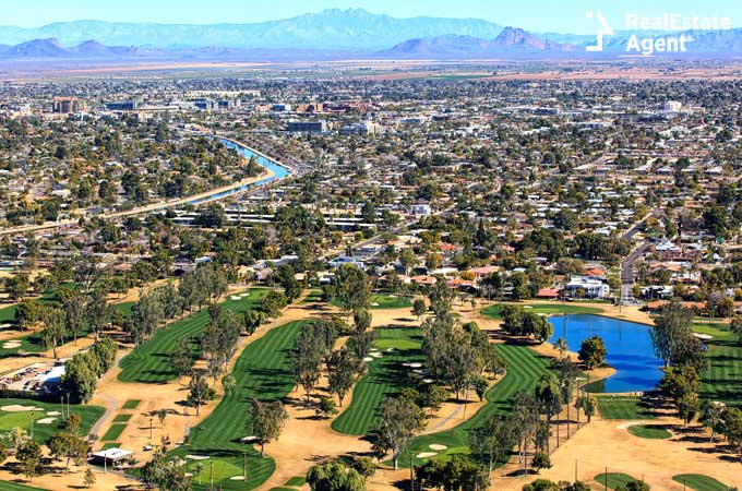 Aerial view of Scottsdale Arizona