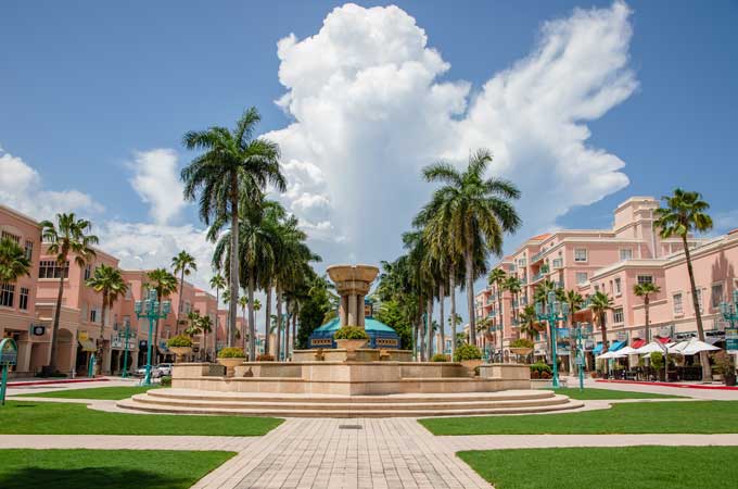 Boca Raton Florida Mizner park view