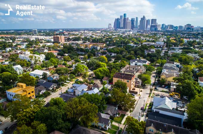 Houston Texas West of downtown view