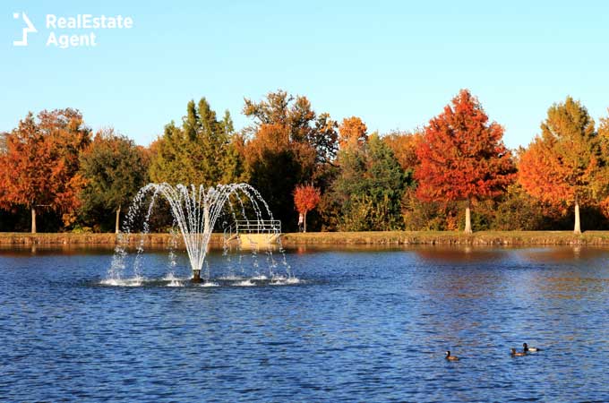 park pond in Plano TX