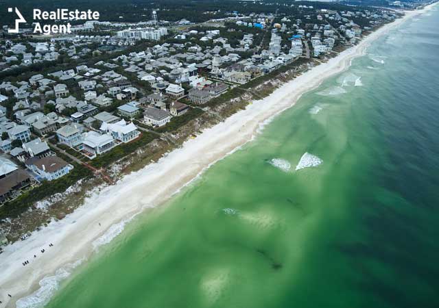 Rosemary Beach FL aerial view